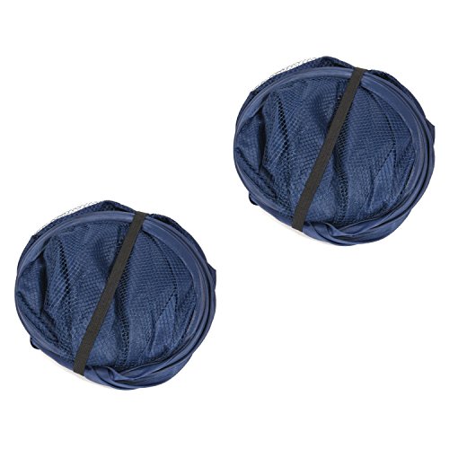 UMI. by Amazon - Cestos para la Colada Plegables, Juego de 2 Cestas para Ropa Sucia Pop-up con 2 Asas, Clasificador de Ropa Sucia, Azul