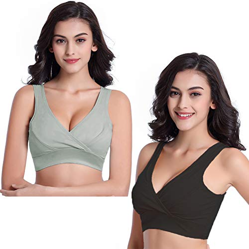 UMIPUBO Sujetadores para Premamá Sostén De Lactancia Sin Costuras Sujetador de Maternidad Sujetador De Lactancia sin Aros Multicolor Sostén Embarazada Sujetador Embarazo Algodón