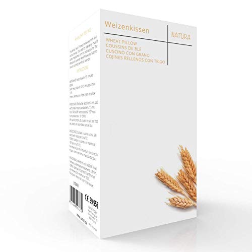 umoi Trigo Cojín para relajación y bienestar para calentar o el Horno microondas ayuda Dolores de Espalda, sufren. lumbalgia grande Cojín de calor con lazos de semillas Cojín