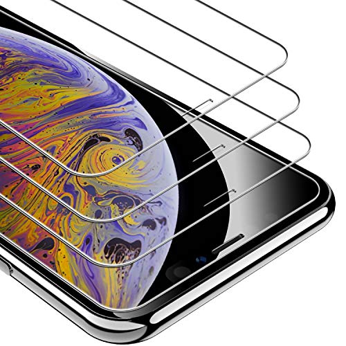 UNBREAKcable Protector de Pantalla de Vidrio Templado para iPhone XS MAX, 3 Unidades, dureza 9H, 2.5D, 3D Touch, antiburbujas, antiarañazos (Cristal blindado para iPhone XS MAX)