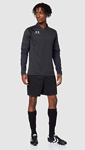 Under Armour Challenger III Midlayer, Camiseta de Hombre para Hacer Deporte, indispensable Ropa de Deportes Hombre, Negro (Black/White (001)), S