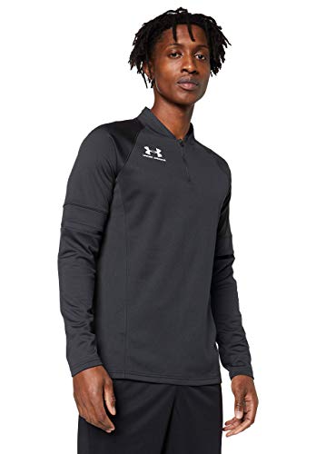 Under Armour Challenger III Midlayer, Camiseta de Hombre para Hacer Deporte, indispensable Ropa de Deportes Hombre, Negro (Black/White (001)), S