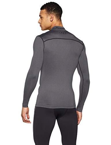 Under Armour Coldgear Armour Mock Camiseta De Manga Larga, Hombre, Gris (Carbon Heather/Black 090), M