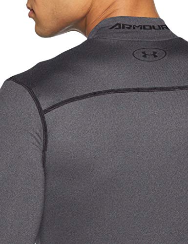 Under Armour Coldgear Armour Mock Camiseta De Manga Larga, Hombre, Gris (Carbon Heather/Black 090), M
