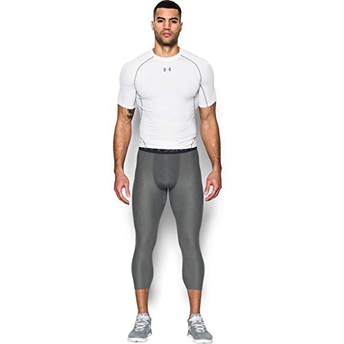 Under Armour HG Armour 2.0 3/4 Legging Leggings, Hombre, Gris (Carbon Heather/Black 090), XXL