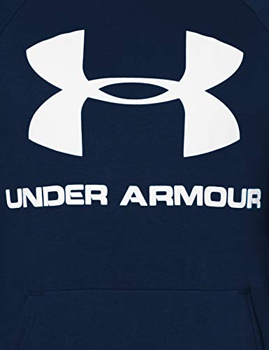 Under Armour Sudadera Con Capucha De Tejido Fleece Y Logotipo Ua Rival Sudadera Con Capucha, Hombre, Navy, Lg