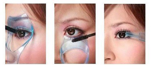 ungfu Mall 2pcs 3 in1 Mujer Maquillaje Peine de pestañas aplicador guía herramienta