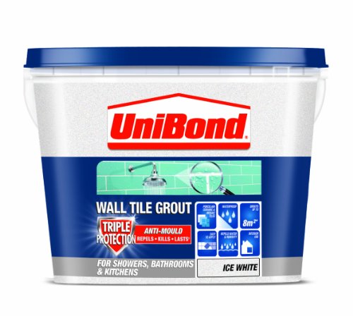 UniBond - Lechada triple protección antimoho para azulejos (1 L), color blanco