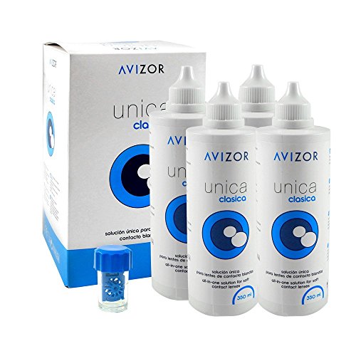 Unica 4 x 350 ml Avizor para lentes de contacto caso