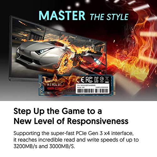 Unidad de Estado sólido PCIe Gen3x4 M.2 NVMe 256GB con velocidades de Lectura y Escritura de hasta 3100 MB/s y 1100 MB/s (Silicon Power)