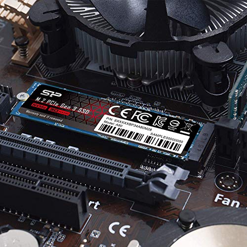 Unidad de Estado sólido PCIe Gen3x4 M.2 NVMe 256GB con velocidades de Lectura y Escritura de hasta 3100 MB/s y 1100 MB/s (Silicon Power)