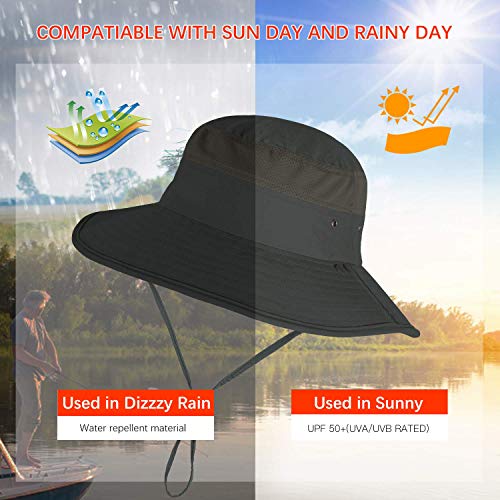 Unigear Sombrero para el Sol Gorro Pescador Anti-UV UPF50+ Gorra Pesca Solar ala Ancha Transpirable Multiusos con Velo y Mosquitera Protección Cuello Al Aire Libre (Verde)