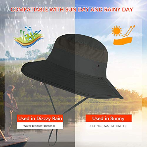 Unigear Sombrero para el Sol Gorro Pescador Anti-UV UPF50+ Gorra Pesca Solar ala Ancha Transpirable Multiusos con Velo y Mosquitera Protección Cuello Al Aire Libre (Verde)