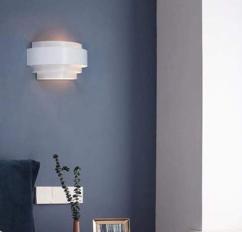 Unimall Aplique de Pared LED Moderna Lámpara de Pared en Interior Iluminacion de Pared de Noche en Hogar Bombilla Incluída para Dormitorio, Studio, Hogar Decoración, Porche, Closet Garaje (B)