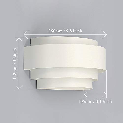 Unimall Aplique de Pared LED Moderna Lámpara de Pared en Interior Iluminacion de Pared de Noche en Hogar Bombilla Incluída para Dormitorio, Studio, Hogar Decoración, Porche, Closet Garaje (B)