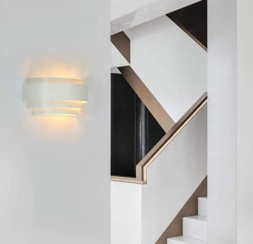 Unimall Aplique de Pared LED Moderna Lámpara de Pared en Interior Iluminacion de Pared de Noche en Hogar Bombilla Incluída para Dormitorio, Studio, Hogar Decoración, Porche, Closet Garaje (B)