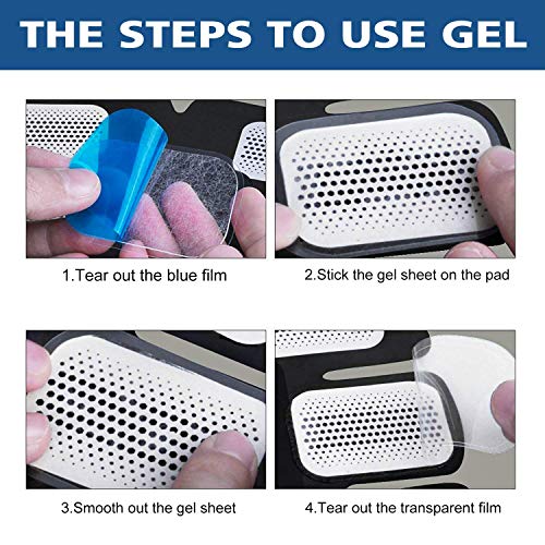 Unique Store 50 Piezas EMS Gel Hojas, ABS Estimulador Muscular Repuesto De Repuesto Accesorios,Cinturón Tonificador De Abdominal Músculo De Tóner De Repuesto De Almohadillas De Repuesto