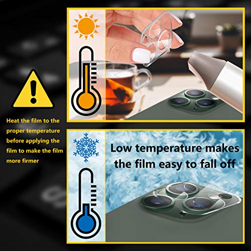 UniqueMe [2 Pack] Protector de Pantalla para iPhone 11 [6.1 inch] + [1 Pack] Protector de Lente de cámara para iPhone 11, Vidrio Templado [9H Dureza ] HD Film Cristal Templado