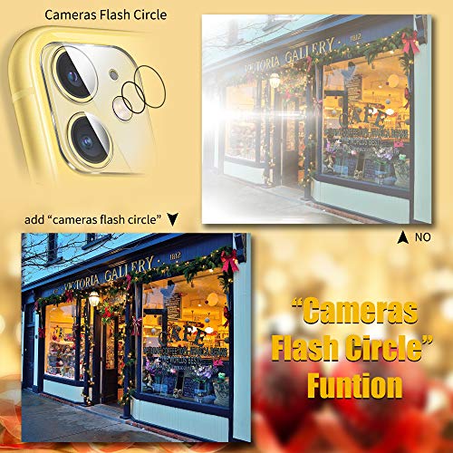 UniqueMe [2 Pack] Protector de Pantalla para iPhone 11 [6.1 inch] + [1 Pack] Protector de Lente de cámara para iPhone 11, Vidrio Templado [9H Dureza ] HD Film Cristal Templado