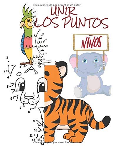 Unir Los Puntos Niños: Unir puntos numeros niños, Libro de actividades para niños.