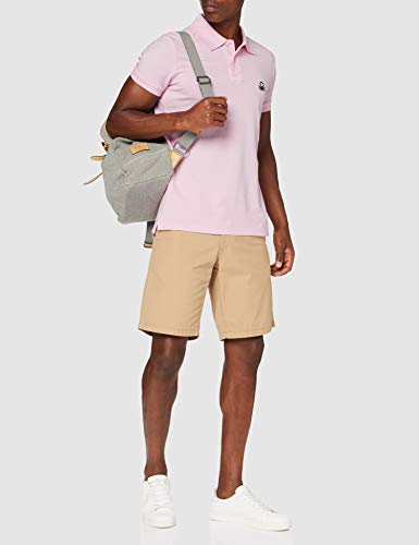 United Colors of Benetton Polo Slim Manica Corta, Rosa (Lilac Sachet 14p), X-Small para Hombre