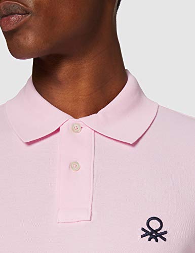 United Colors of Benetton Polo Slim Manica Corta, Rosa (Lilac Sachet 14p), X-Small para Hombre