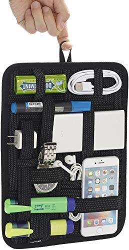 Universal Organizador Electrónico, JOTO Organizado Caso de Gestión de Viaja para Accesorios Electrónicos,Herramientas, Cables, Cosméticos, Kit de Cuidado Personal -Grande (Negro)