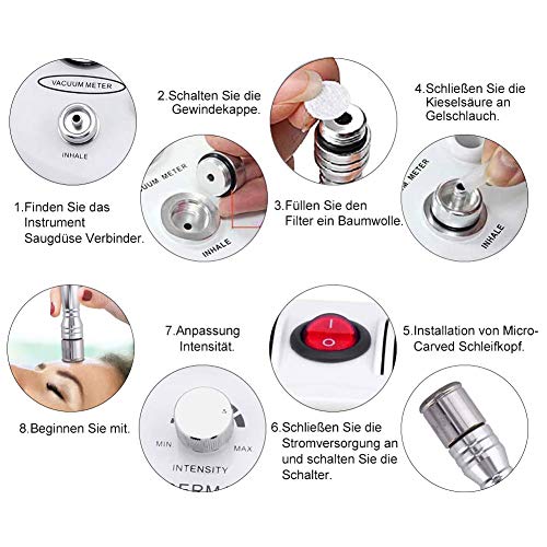 UPANV Máquina De Microdermoabrasión Diamante, Salón De Cuidado Facial Profesional Kit De Microdermoabrasión para Pelar La Piel, Rejuvenecimiento, Estiramiento, Estiramiento