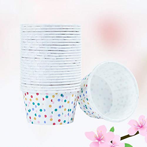 UPKOCH Papel Helado Copas Cartón Tazones Desechables Postre Yogur Aperitivos Snacks Contenedores 100 unids