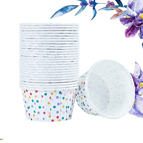 UPKOCH Papel Helado Copas Cartón Tazones Desechables Postre Yogur Aperitivos Snacks Contenedores 100 unids