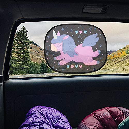 URAQT Parasol de Coche Infantil con Protección UV, 2Pcs Parasol Coche Infantil Lateral, Autoadhesivo, para Proteger del Sol a Bebés y Mascotas, Parasol coche Bebé de Animales de Safari, Rose