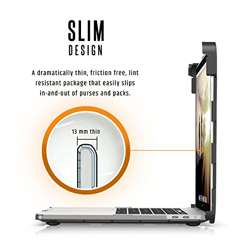 Urban Armor Gear Plasma para Apple MacBook Pro 15.4 (Late 2016 - Mid 2018) Funda con estándar Militar Estadounidense Case - Transparente/Negro