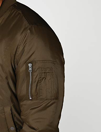 Urban Classics Basic Bomber Jacket, Dark Olive, S para Hombre
