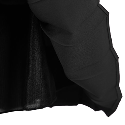 Urban GoCo Mujeres Falda Tenis Plisada Cintura Elástica Uniforme Escolar Mini Faldas Negro 2XL