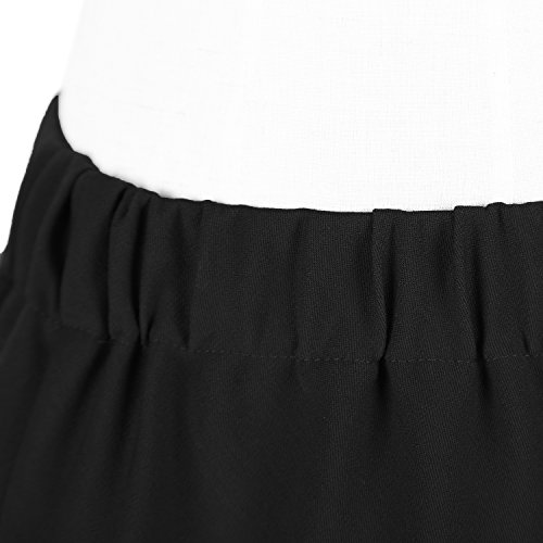 Urban GoCo Mujeres Falda Tenis Plisada Cintura Elástica Uniforme Escolar Mini Faldas Negro 2XL