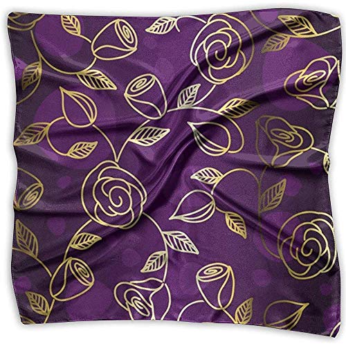 Uridy Regalo ideal para mujer Pañuelo de satén cuadrado Pañuelo en el pelo Bufanda Pañuelo