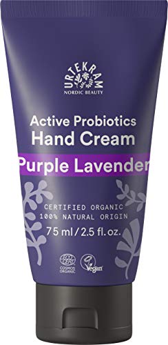 Urtekram - Crema de manos de lavanda morada orgánica, con probióticos activos, 75 ml