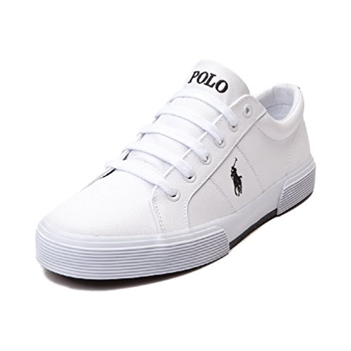 US Polo Association Ralph Lauren - Zapatillas de casa Hombre, Color Blanco, Talla 41 EU / 7 UK