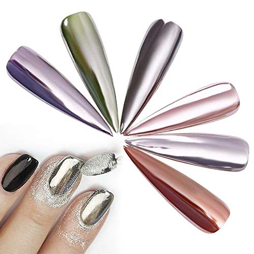 USHION Polvo Espejo para Uñas Brillo Polvos Cromo - Mirror Powder Magic Mirror Nails chrome powder