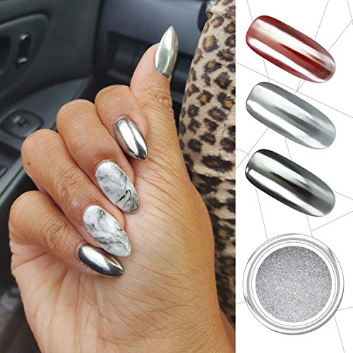 USHION Polvo Espejo para Uñas Brillo Polvos Cromo - Mirror Powder Magic Mirror Nails chrome powder