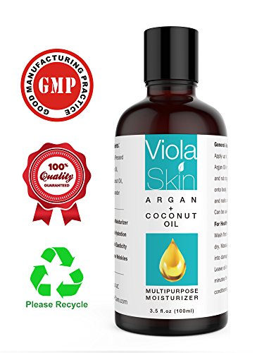 uSkin Care -Excepcional Aceite De Argán Orgánico Y Coco 2 En 1 Para El Cutis, Pelo, Piel Y Cuerpo ¡Reduce Las Arrugas, Mejora La Hidratación Y La Elasticidad De La Piel!