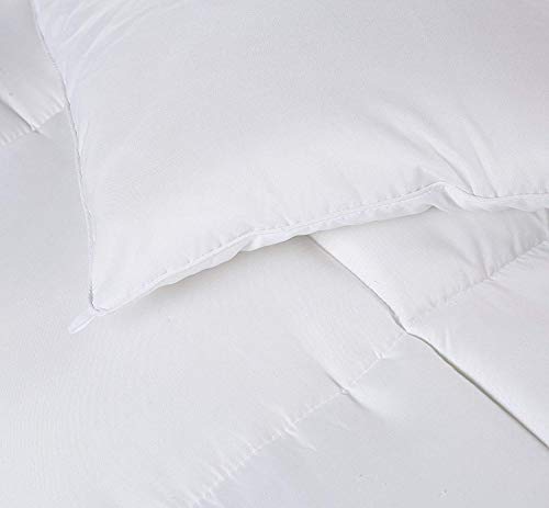 Utopia Bedding Edredón de Fibra, Fibra Hueca siliconada, 1400 gramo (Blanco, Cama 105)