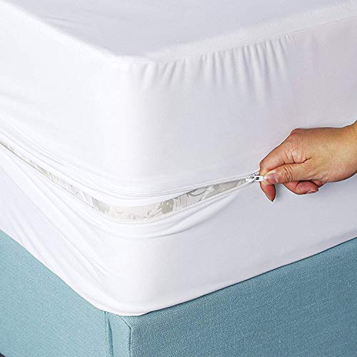 Utopia Bedding Funda de colchón Impermeable con Cremallera - Altura del colchón 25-35 cm - Protección contra líquidos, Insectos y ácaros del Polvo (150 x 200 cm)