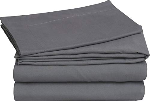 Utopia Bedding Juego de Funda de Edredón - Microfibra Funda de Nórdica y 2 Fundas de Almohada - (Cama 105, 200x200cm, Gris)