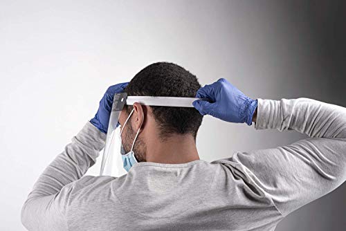 uvex 9710 Visera Protectora para la Cara - Mascara Protectora Facial - Desechable - Transparente - para Hombres y Mujeres