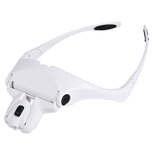 Uxsiya Glaskopf Lupa de 5 Lentes para Auriculares para Tatuaje para reparación de Relojes