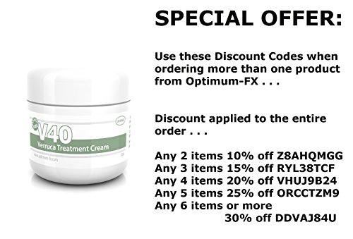 V40 Crema Para El Tratamiento De Verrugas Sin Parabenos - 50 gramos