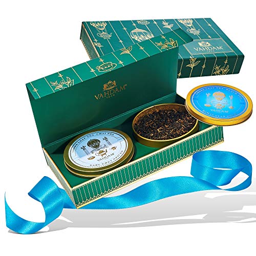 VAHDAM, DUO de Tea Master - El mejor juego de regalo de té | 2 premiadas mezclas de juegos de té en una caja de presentación | Regalos de cumpleaños perfectos para hombres | Regalos para papá