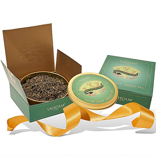VAHDAM Himalayan Té Verde - TÉ SET Por Women - OPRAH’S Favorita Té Marca , Té Verde, - Presentación Té Dechado Caja Regalo - Regalos De Té Perfectos Para Mujeres
