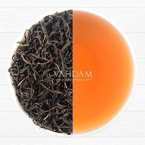 VAHDAM, té negro ahumado de Assam Souchong (50 tazas) | SABOR A FLAMOR ÚNICO Té de Assam | RICH & MALTY Hojas de té negro sueltas | Hojas de té negro ahumado y delicioso | 100gr